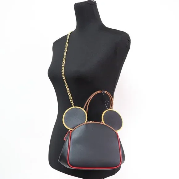 NWT Coach Mickey Mouse X Keith Haring Small Leather Kisslock Crossbody Bag NEW - Picture 5 of 11
